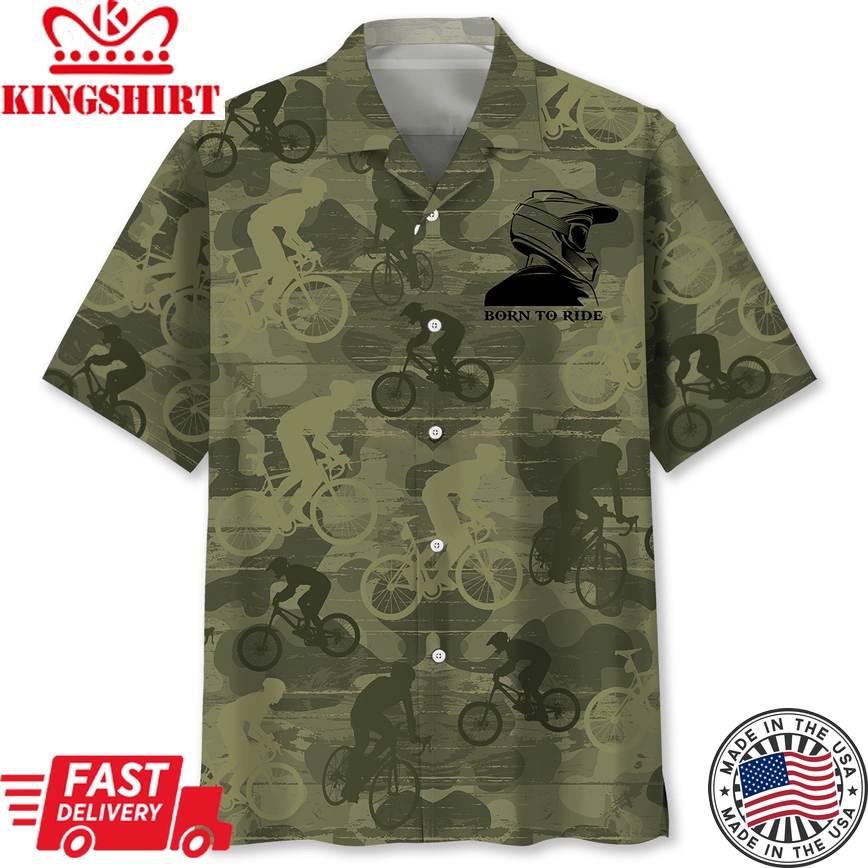 Mountain Bike Ride Trendy Hawaiian Shirt