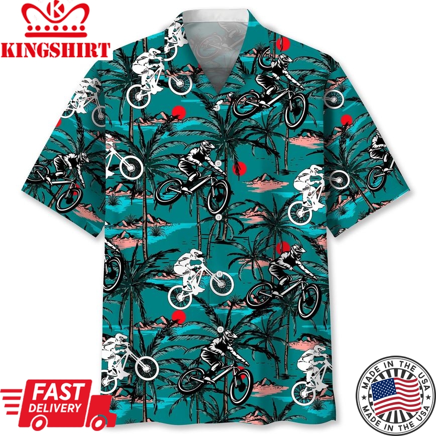 Mountain Bike Vintage Trendy Hawaiian Shirt