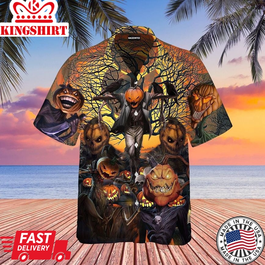 Mr. Pumpkin Will Come And Find You On Halloween Night Trendy Hawaiian Shirt For