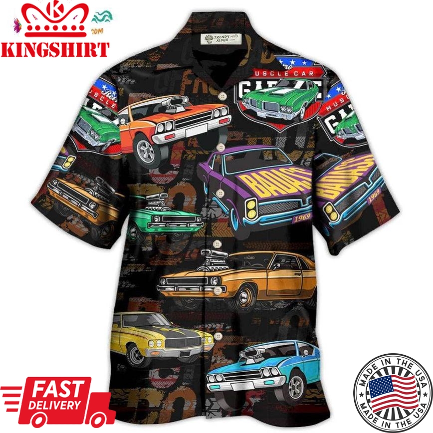 Muscle Car Racing Speed Road Hawaiian Shirt