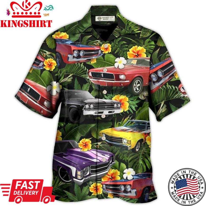 Muscle Car Tropical Vibe Hawaiian Shirt