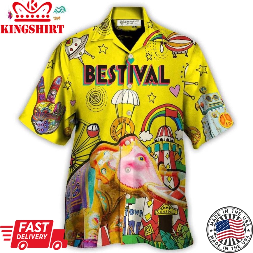 Music Bestival In My Heart Amazing Festival Colorful Style Hawaiian Shirt