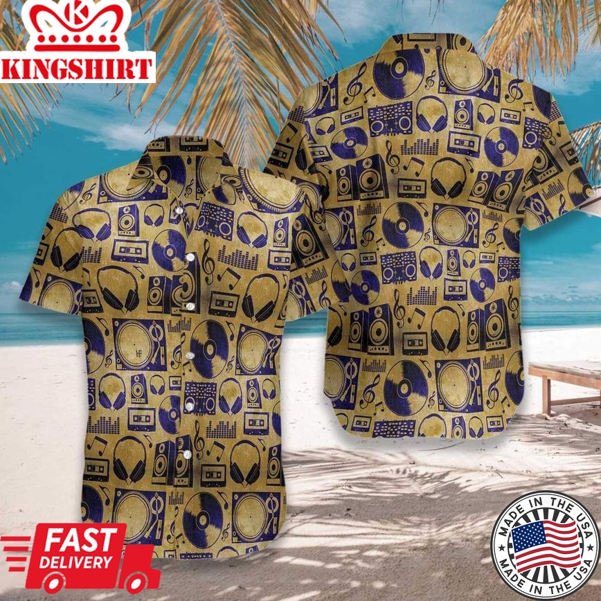 Music Dj Vintage Trendy Hawaiian Shirt