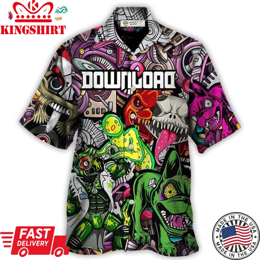 Music Event Download Festival Lover Colorful Art Style Hawaiian Shirt