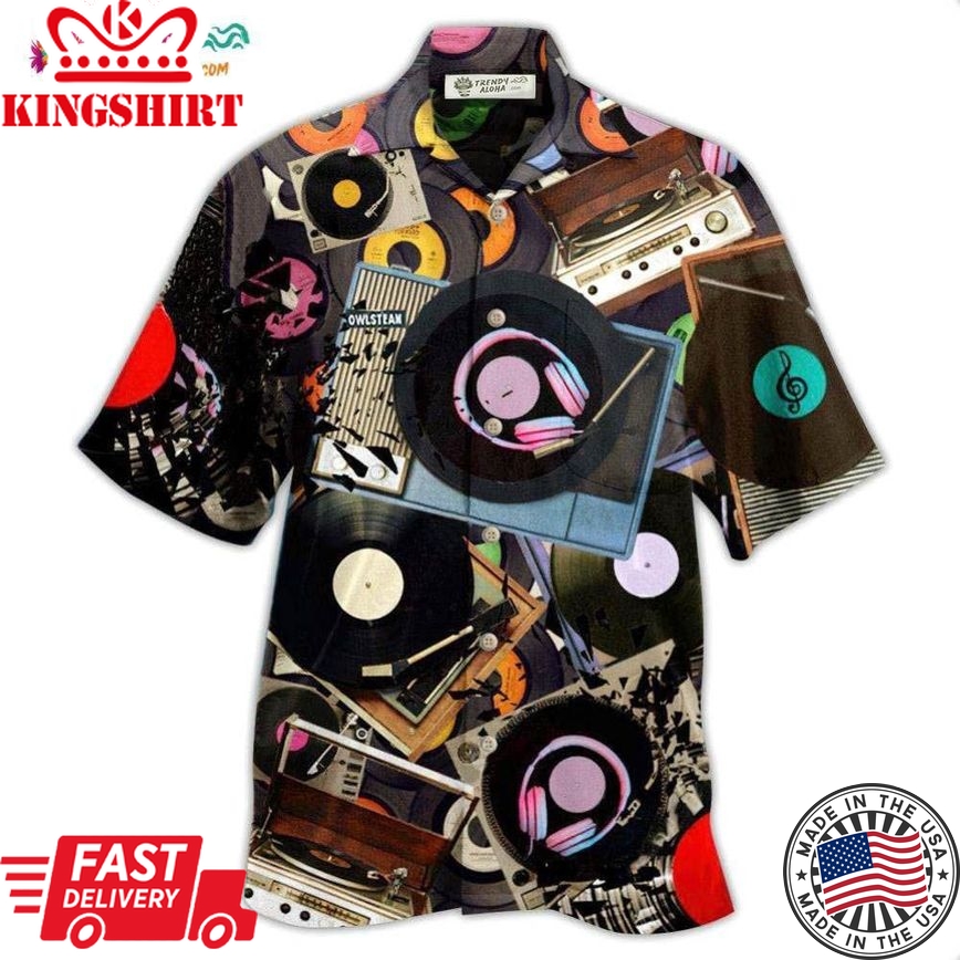 Music Every Sha-La-La Melody On Record Players Hawaiian Shirt