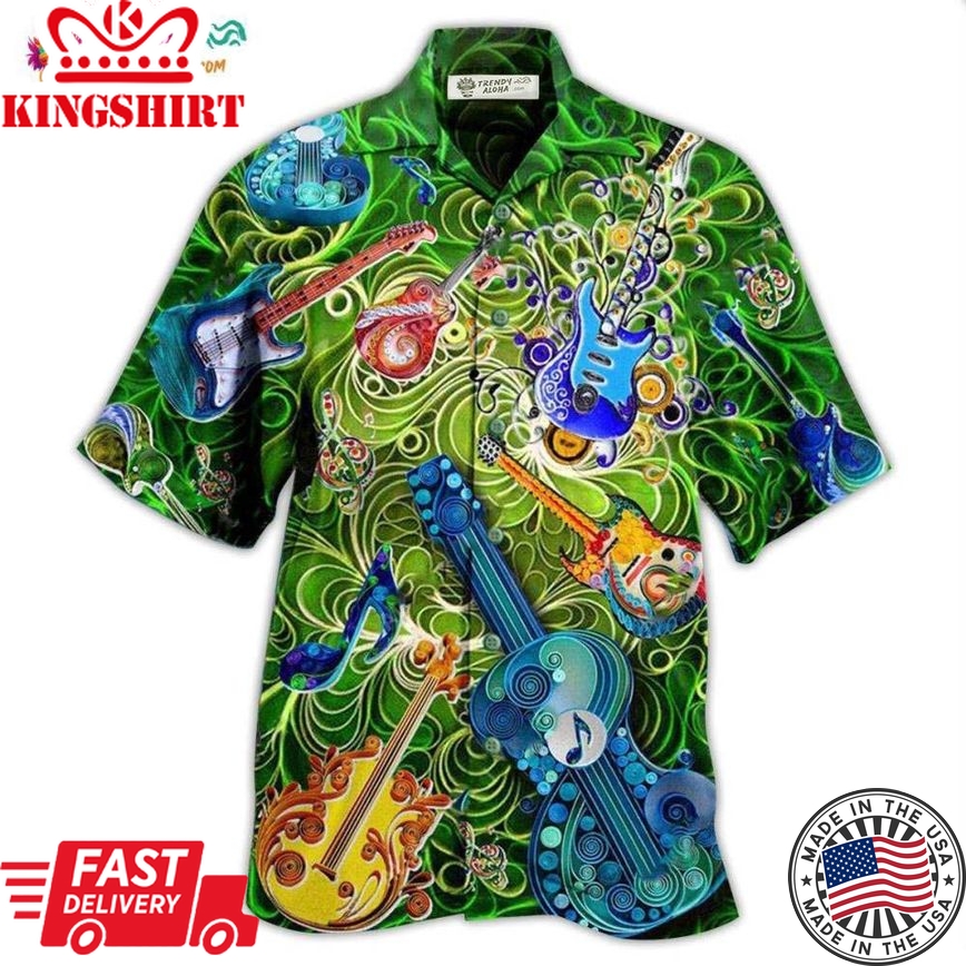 Music Melody Of Time Guitar It Is Magic Hawaiian Shirt