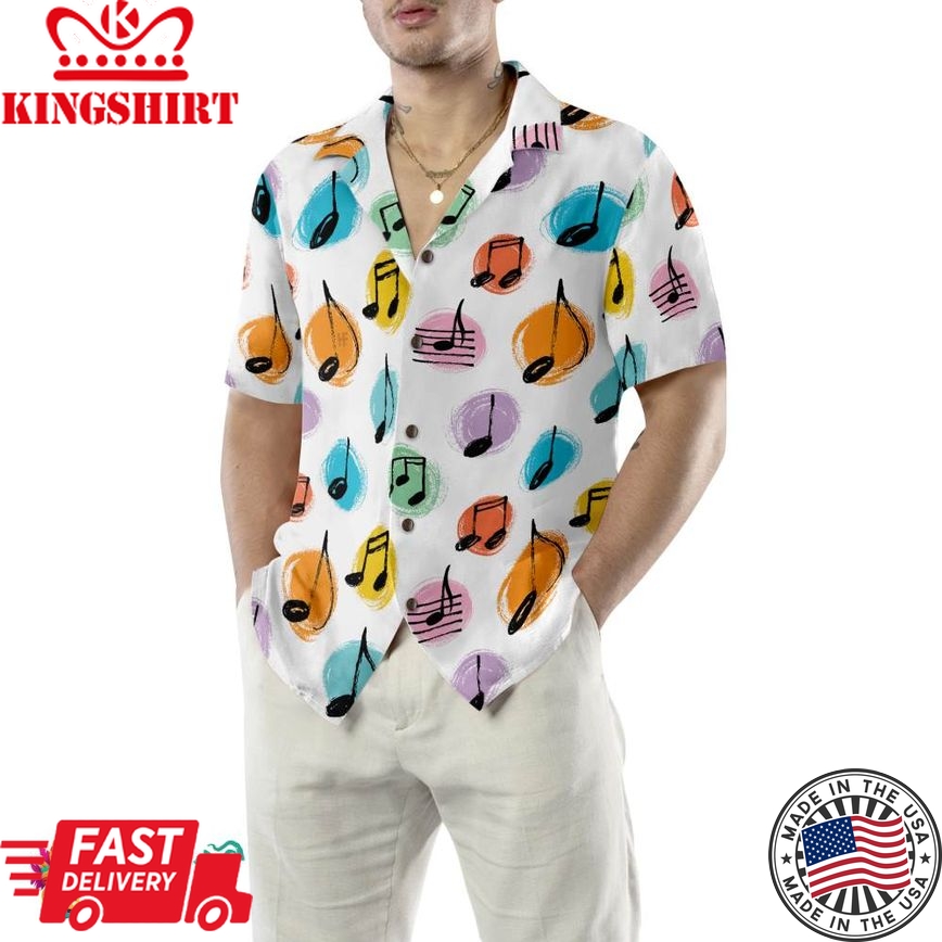 Music Note Seamless Pattern Hawaiian Shirt