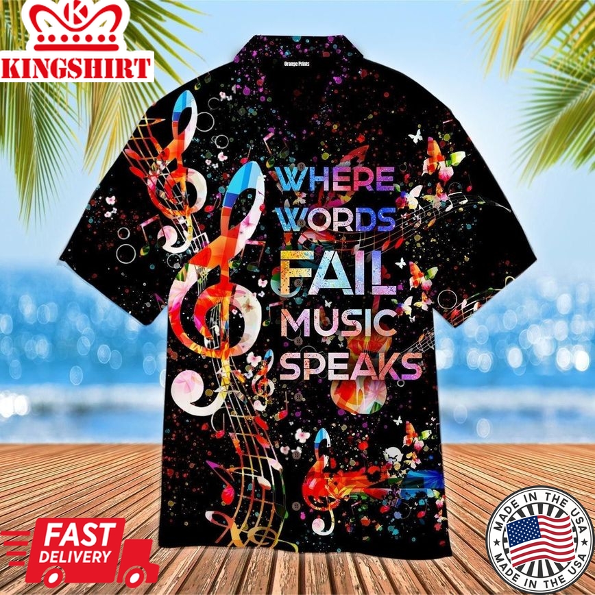 Music Speaks Trendy Hawaiian Shirt For