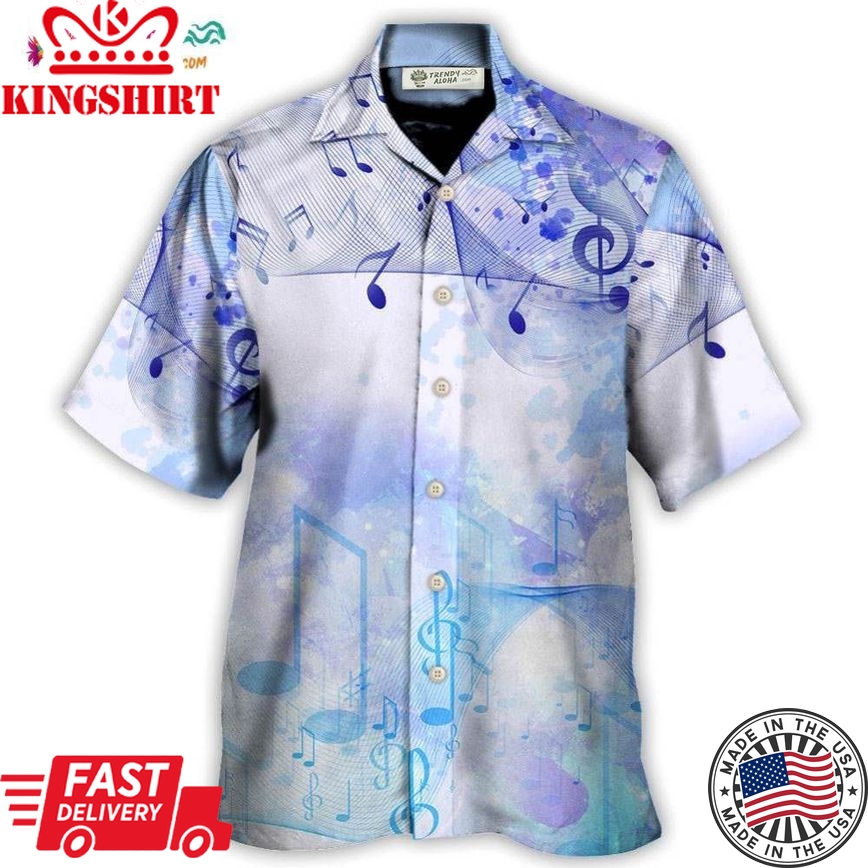 Music Watercolor Music Notes Hawaiian Shirt