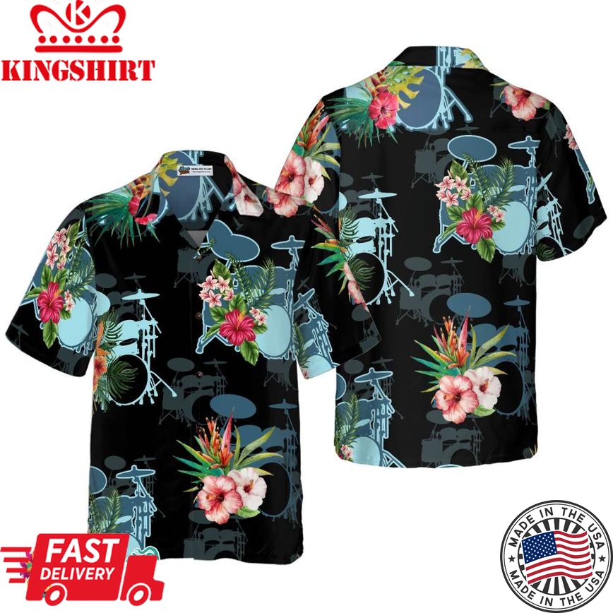 Musical Instrument Drums Hawaiian Shirt