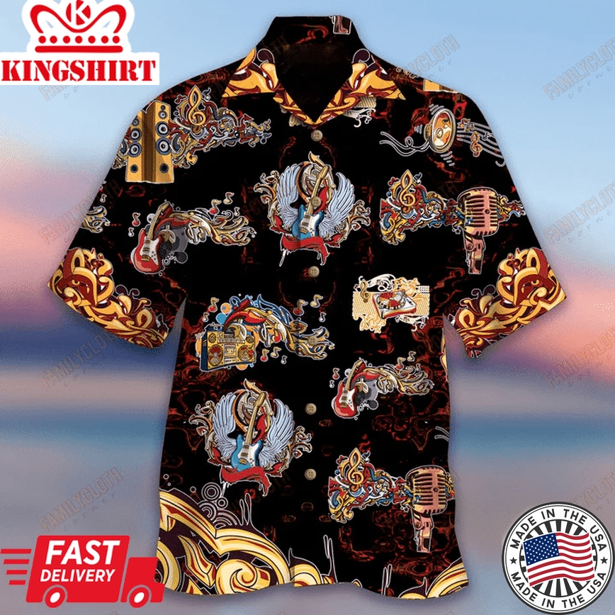 Musical Instrument Trendy Hawaiian Shirt