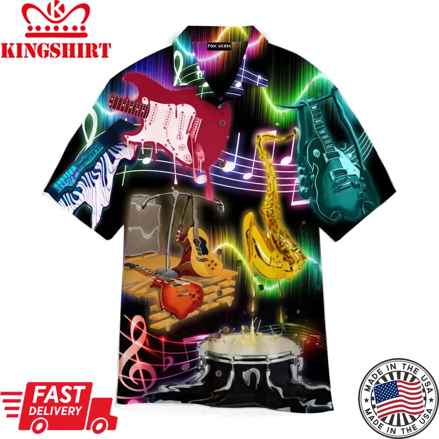 Musical Instruments Trendy Hawaiian Shirt Hw3805N