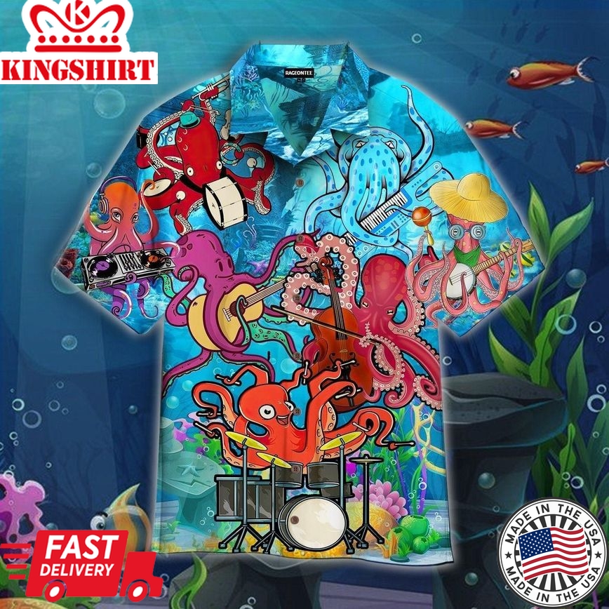 Musician Octopus Band Trendy Hawaiian Shirt For