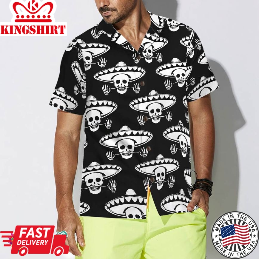 Mustache Skull Mexico Hawaiian Shirt