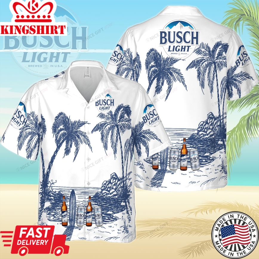 MustHave Busch Light Hawaiian Vacation Aloha Shirt