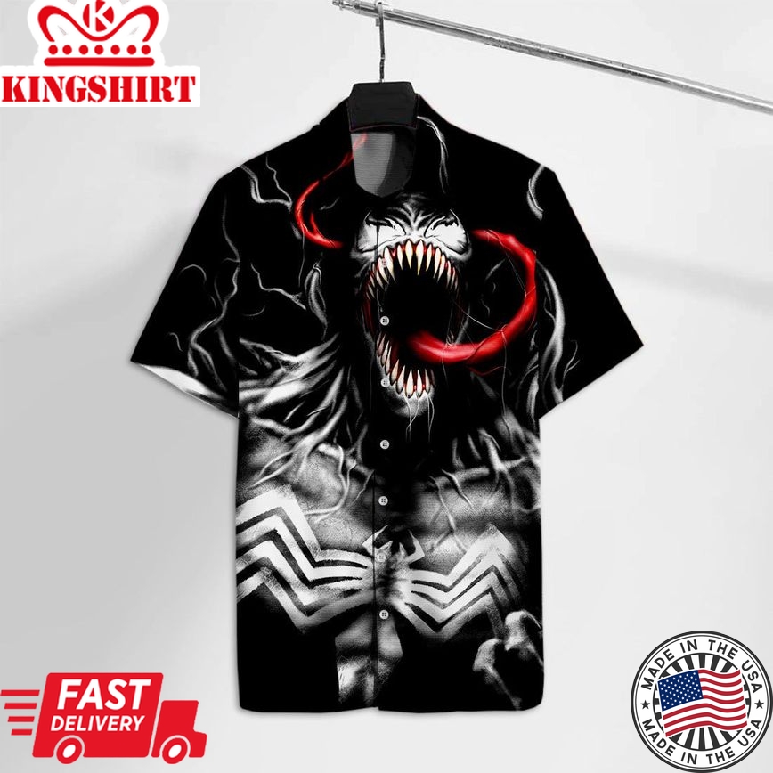 Mv Hawaiian Shirt Black Venom Hawaii Tshirt Cool Amazing Mv Venom Aloha Shirt