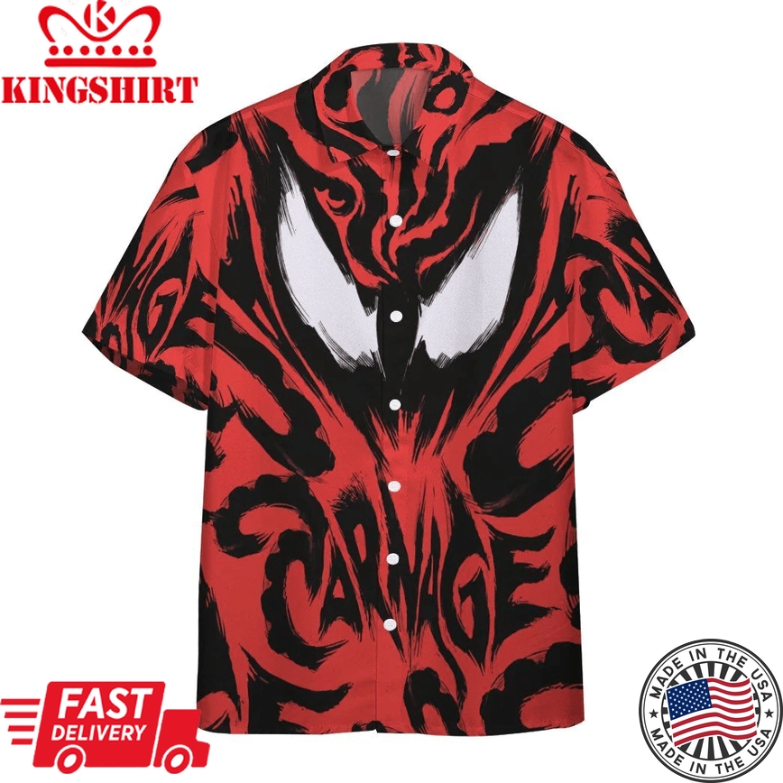 Mv Venom Trendy Hawaiian Shirt Carnage Red Symbiote Hawaii Aloha Shirt