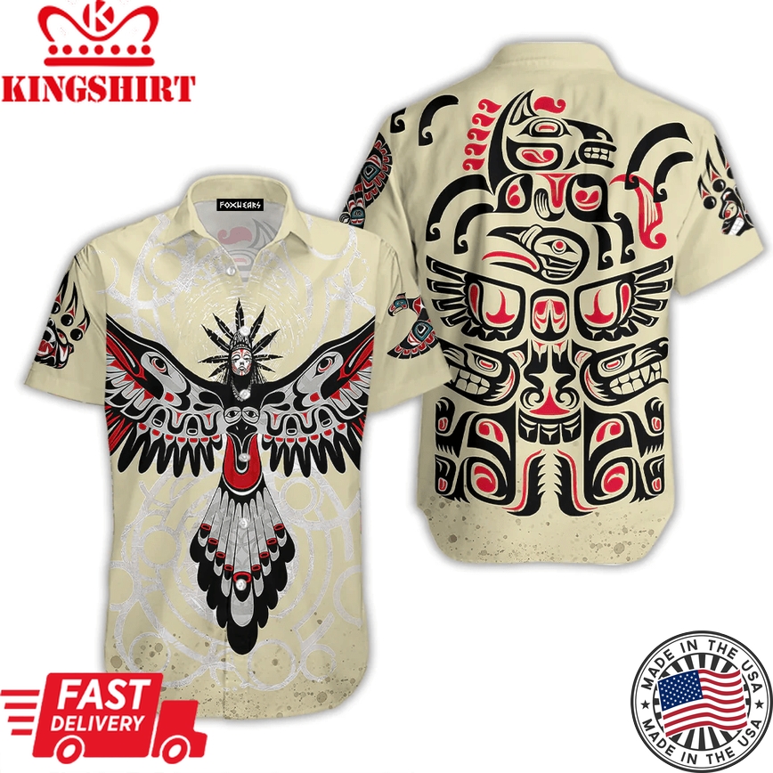 Native American Cream Trendy Hawaiian Shirt For Aloha Shirt