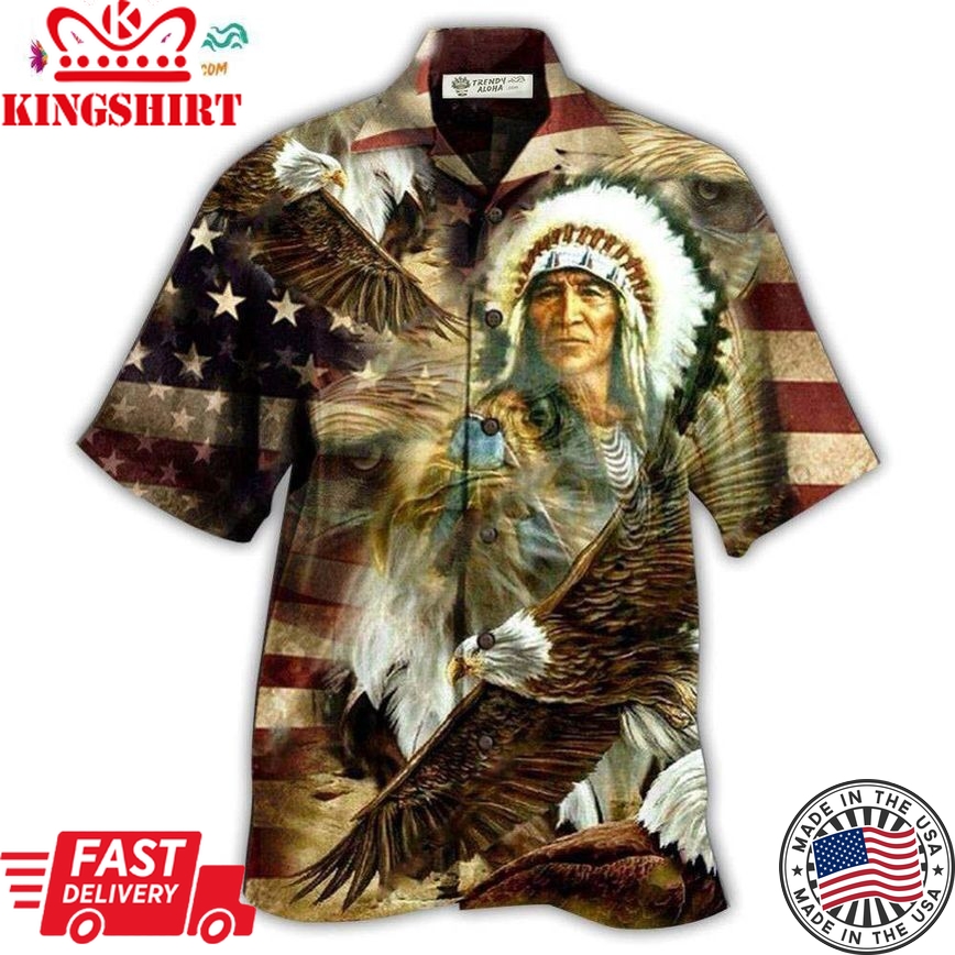 Native American Proud Eagle Cool Hawaiian Shirt