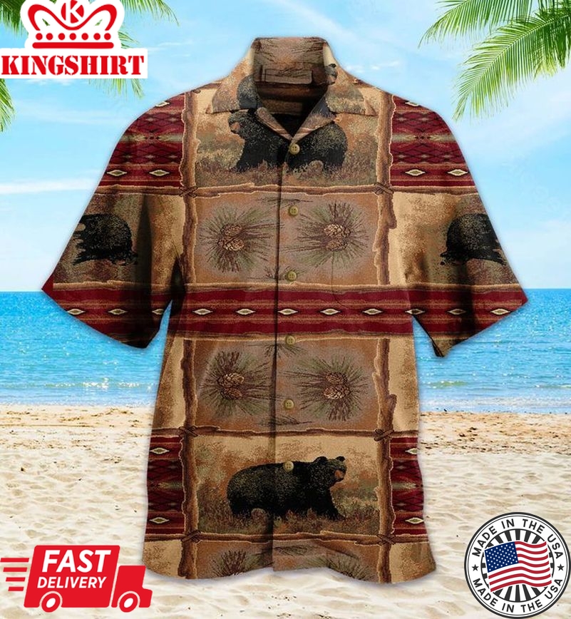 Native Bear Trendy Hawaiian Shirt 3D Summer Gifts