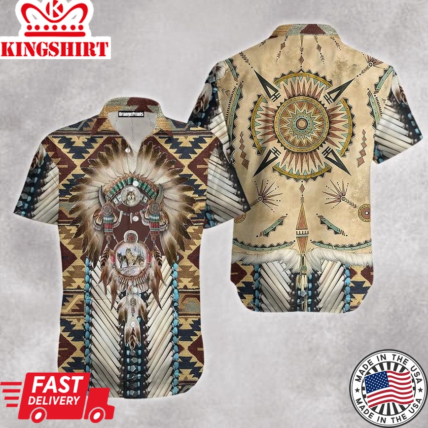 Native Pattern Trendy Hawaiian Shirt For