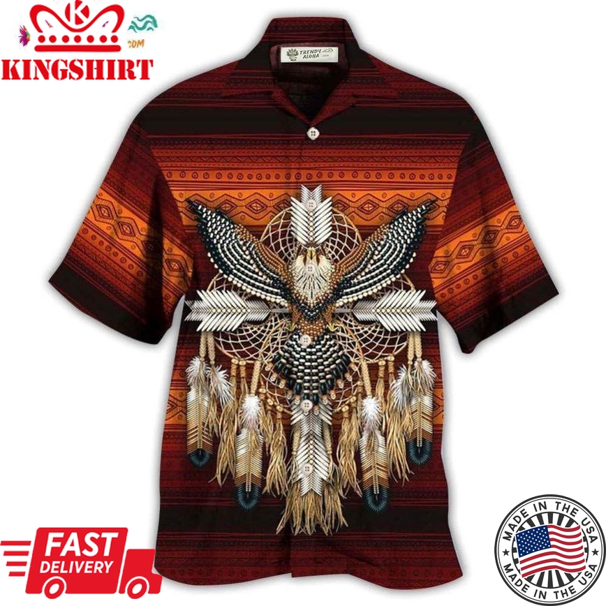 Native Style Love Peace Eagle Hawaiian Shirt