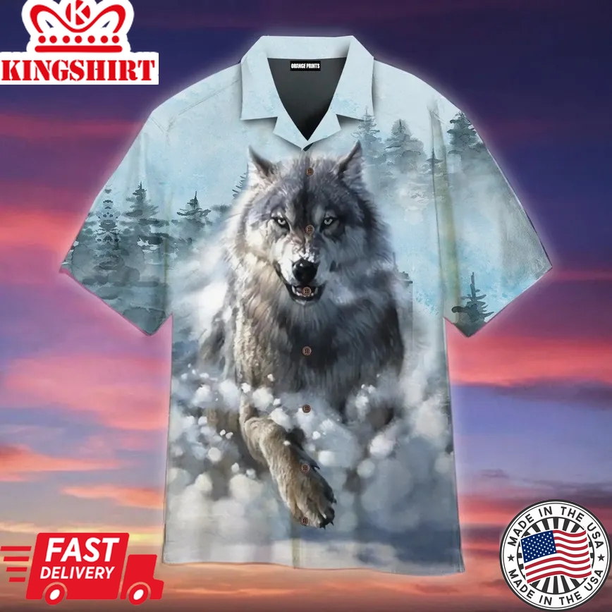 Native Wolf Trendy Hawaiian Shirt