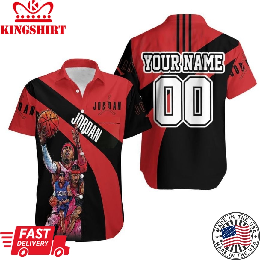 Nba Chicago Bulls Custom Name Number Jordan 23 Trendy Hawaiian Shirt V2 Aloha Shirt