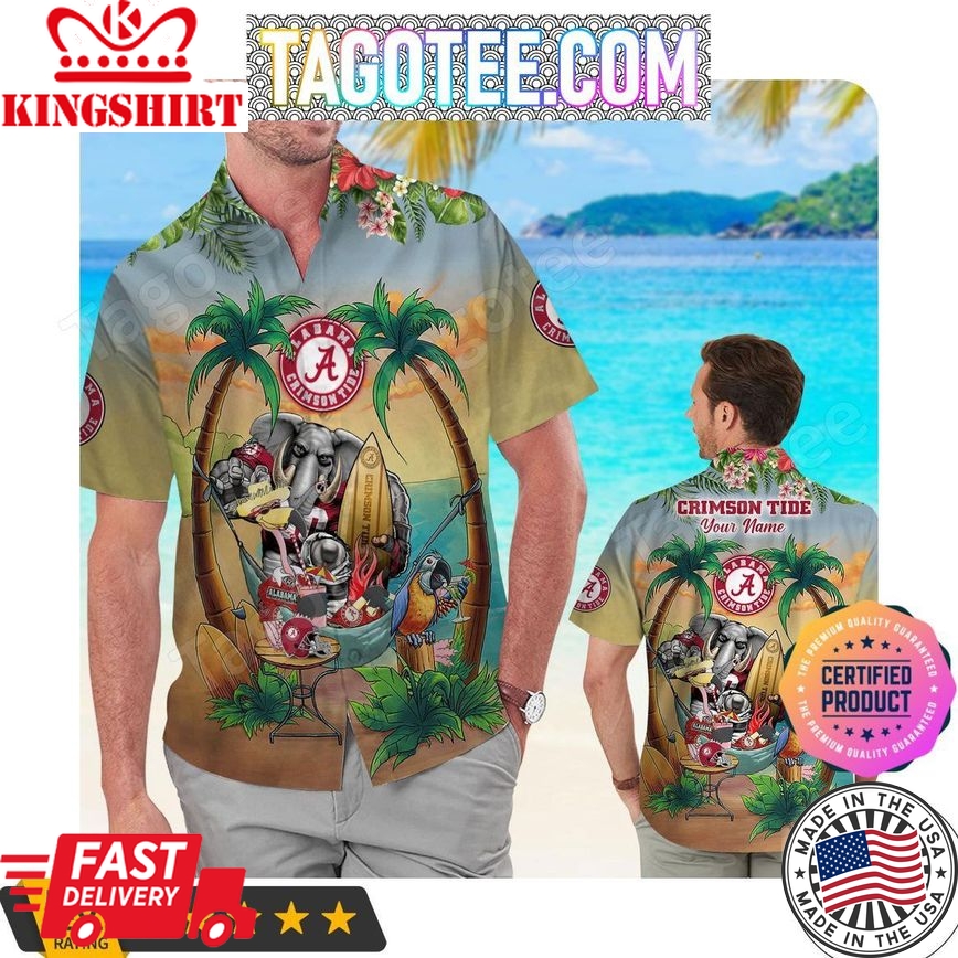 Ncaa Alabama Crimson Tide Custom Name Trendy Hawaiian Shirt V4 Aloha Shirt