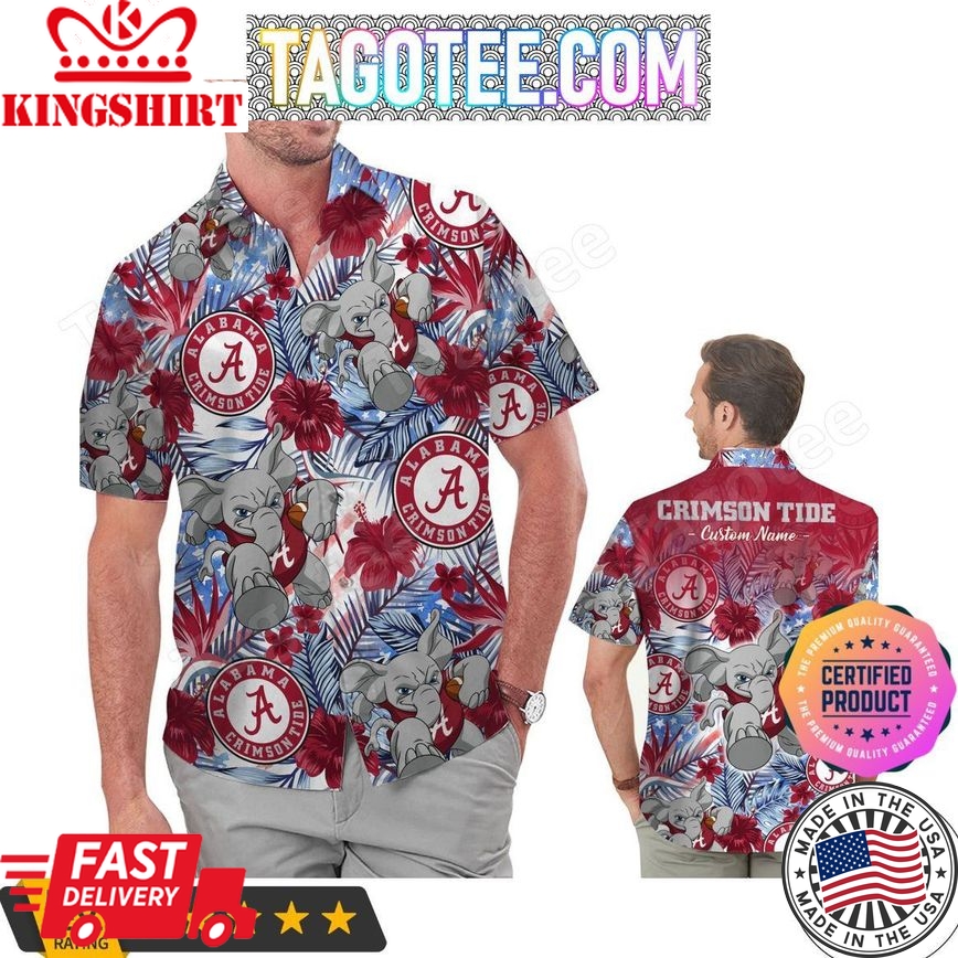 Ncaa Alabama Crimson Tide Custom Name Trendy Hawaiian Shirt V7 Aloha Shirt