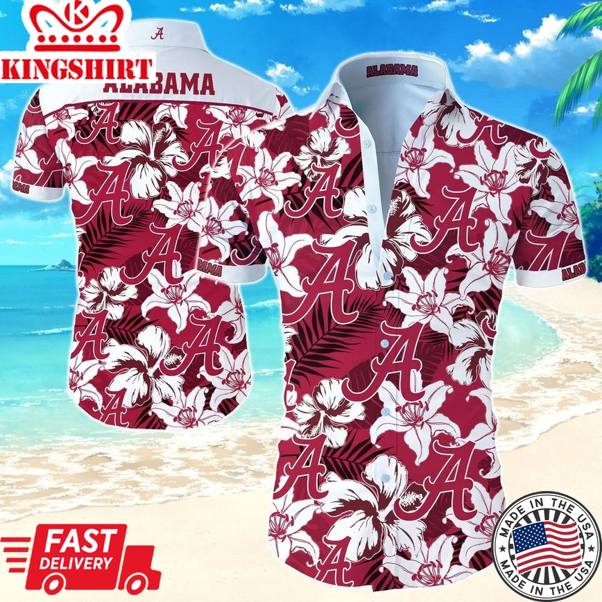 Ncaa Alabama Crimson Tide Trendy Hawaiian Shirt V10 Aloha Shirt