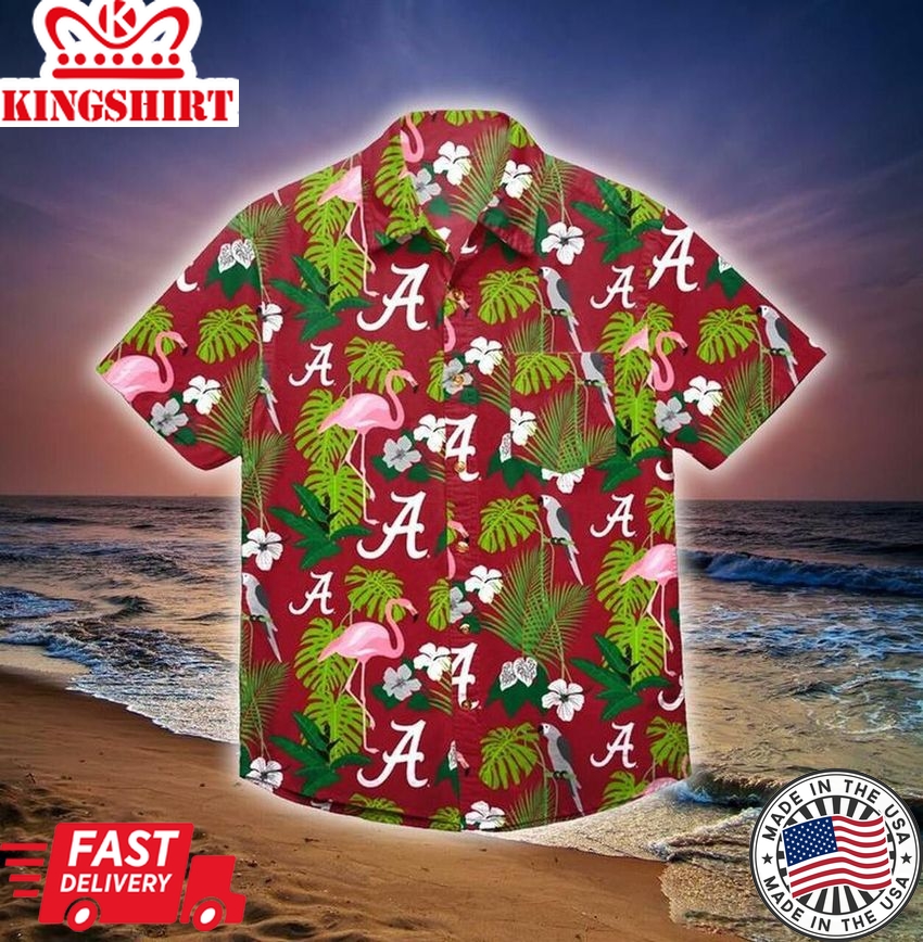 Ncaa Alabama Crimson Tide Trendy Hawaiian Shirt V14 Aloha Shirt