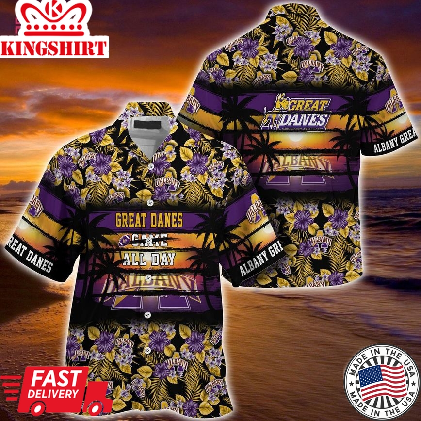 Ncaa Albany Great Danes Special Design Trendy Hawaiian Shirt Aloha Shirt