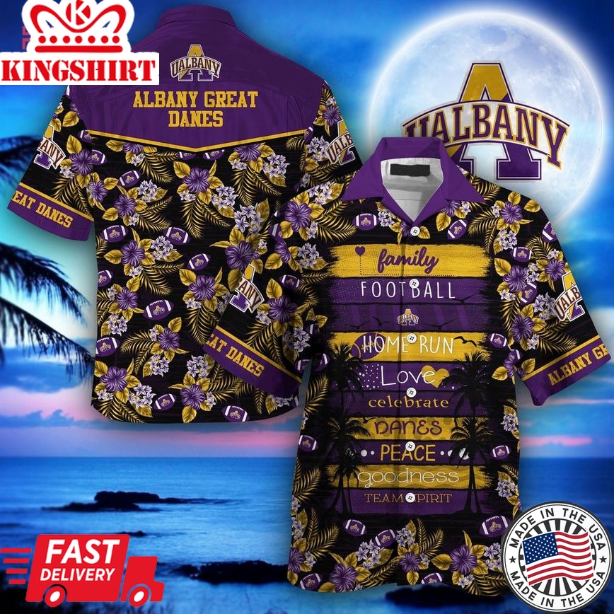 Ncaa Albany Great Danes Special Style Trendy Hawaiian Shirt Aloha Shirt