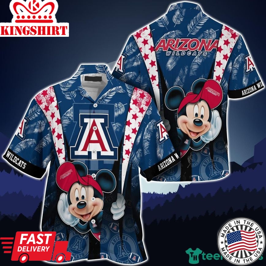 Ncaa Arizona Wildcats Mickey Mouse Trendy Hawaiian Shirt V2 Aloha Shirt