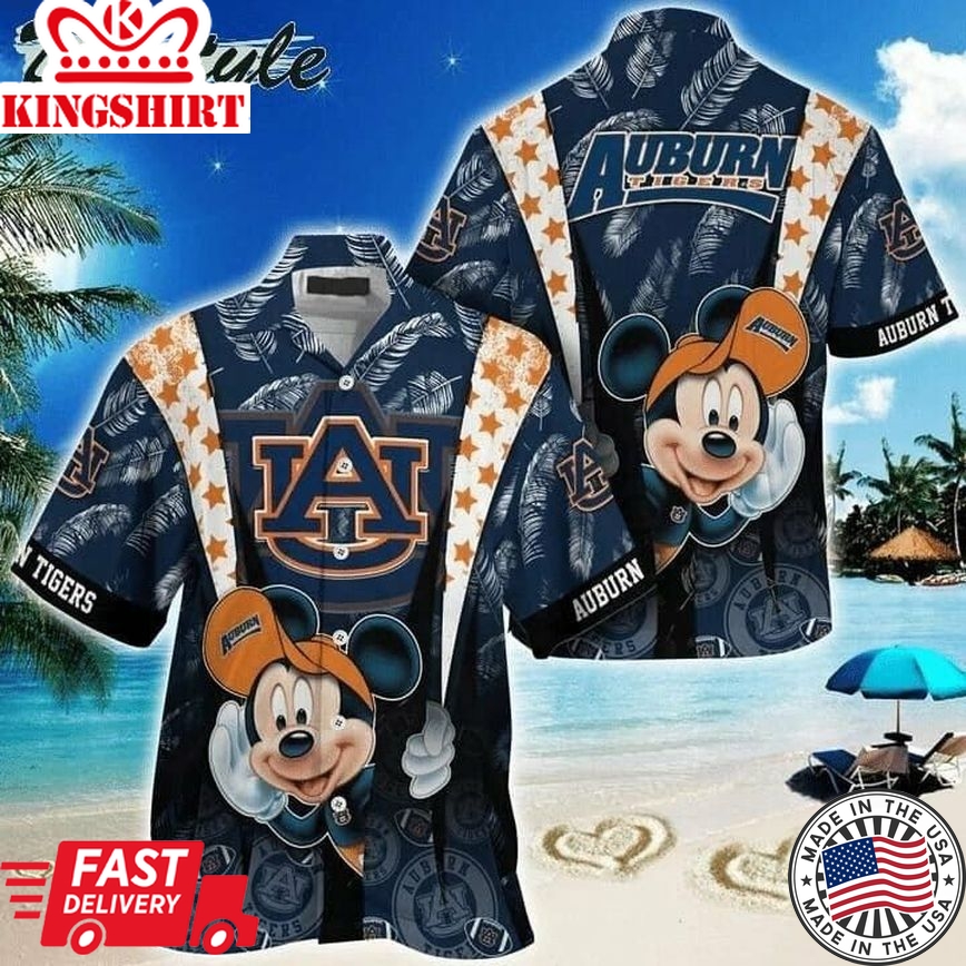 Ncaa Auburn Tigers Mickey Mouse Trendy Hawaiian Shirt Aloha Shirt