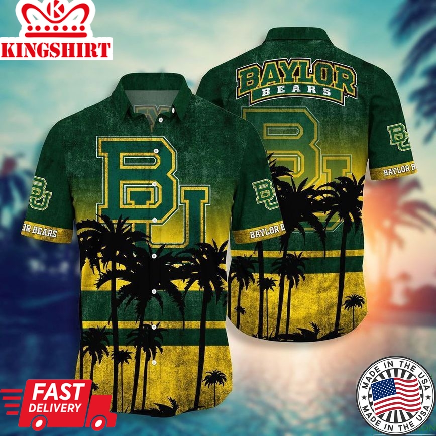 Ncaa Baylor Bears Coconut Tree Trendy Hawaiian Shirt Aloha Shirt