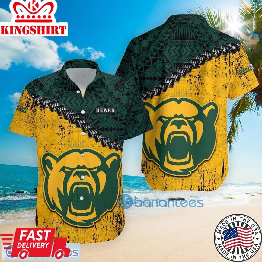 Ncaa Baylor Bears Grunge Polynesian Tattoo Trendy Hawaiian Shirt Aloha Shirt