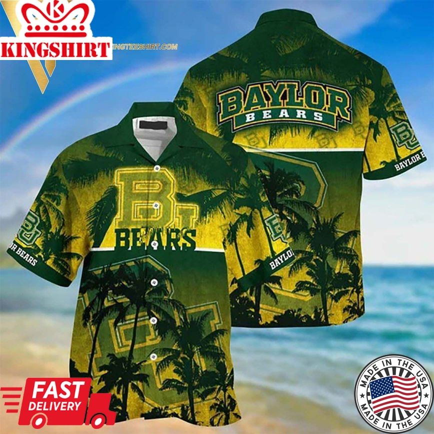 Ncaa Baylor Bears Tropical Tree Summer Holiday Trendy Hawaiian Shirt Aloha Shirt