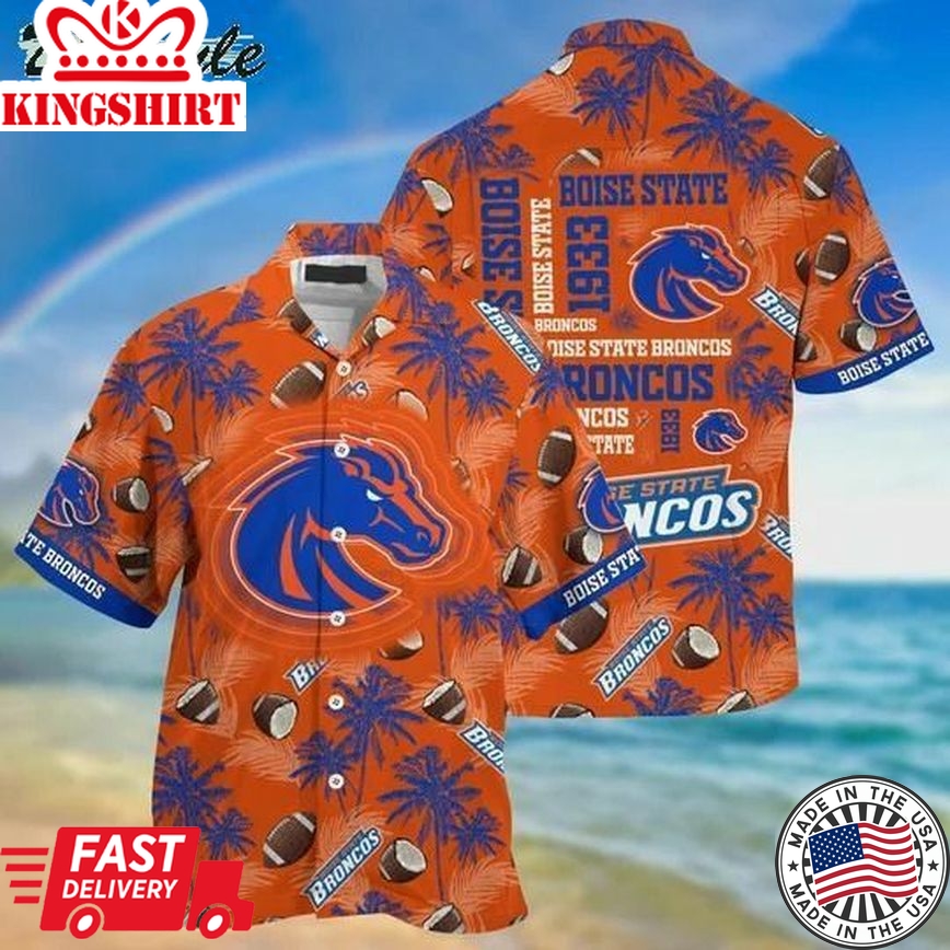 Ncaa Boise State Broncos Coconuts Orange Trendy Hawaiian Shirt Aloha Shirt