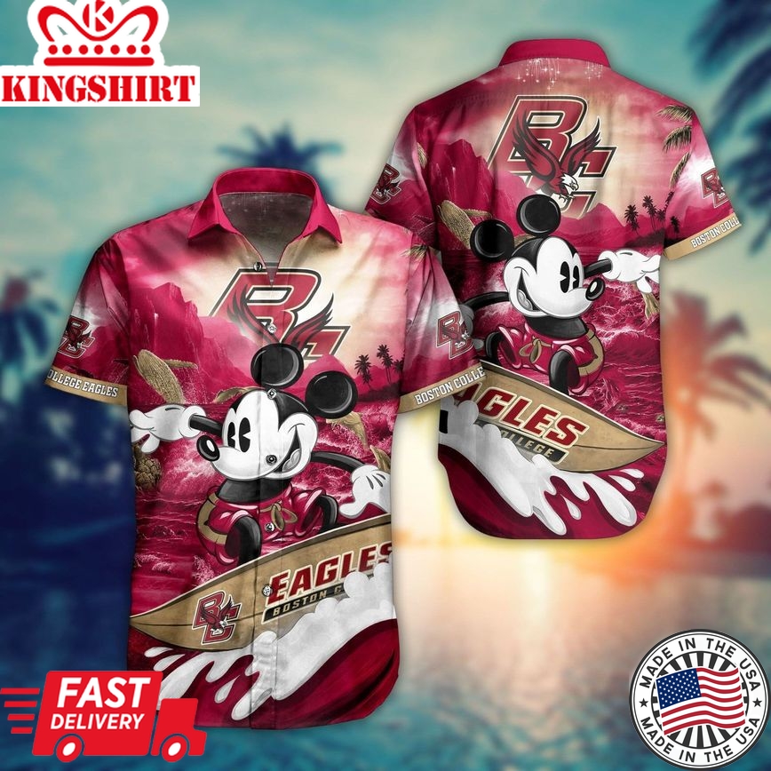 Ncaa Boston College Eagles Mickey Mouse Trendy Hawaiian Shirt V2 Aloha Shirt