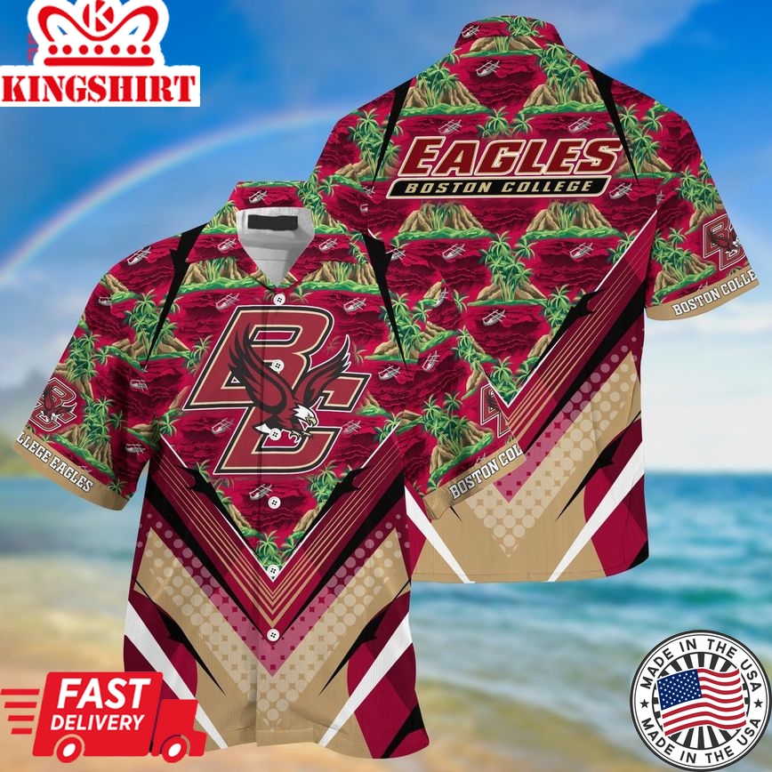 Ncaa Boston College Eagles Tropical Island Trendy Hawaiian Shirt Aloha Shirt