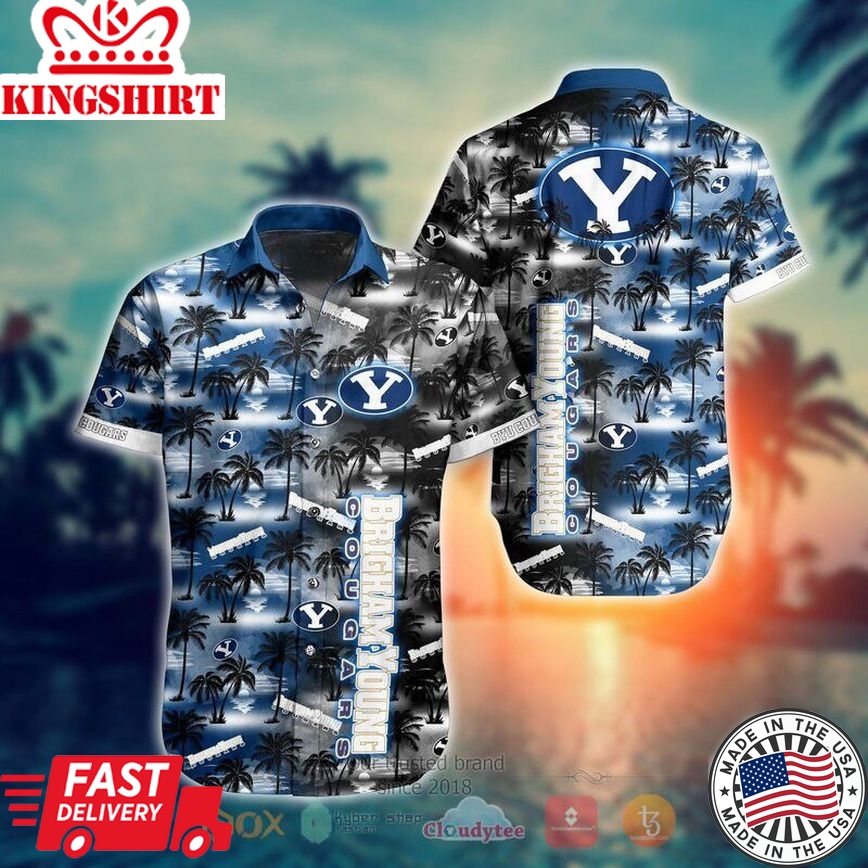 Ncaa Brigham Young Cougars Coconut Tree Trendy Hawaiian Shirt Aloha Shirt