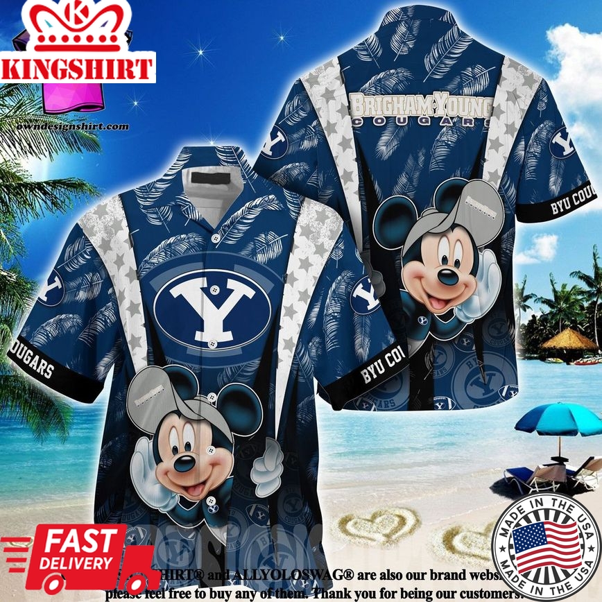 Ncaa Brigham Young Cougars Mickey Mouse Trendy Hawaiian Shirt Aloha Shirt