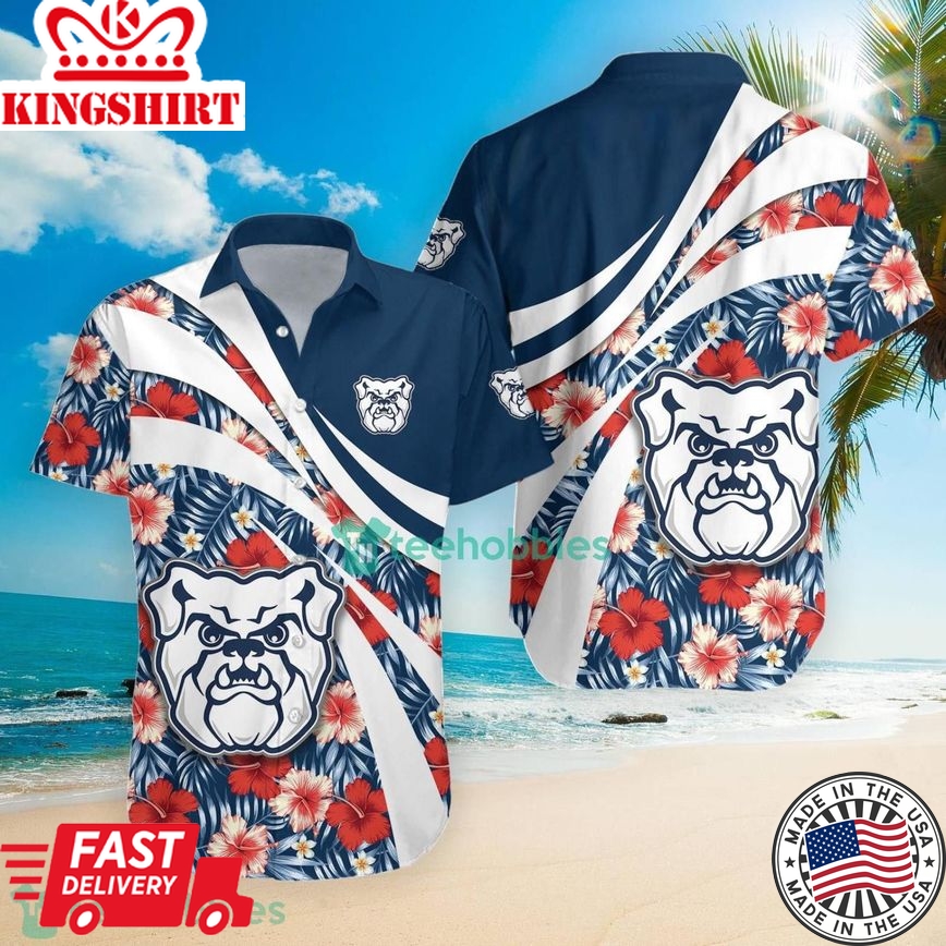 Ncaa Butler Bulldogs Tropical Flowers Trendy Hawaiian Shirt Aloha Shirt