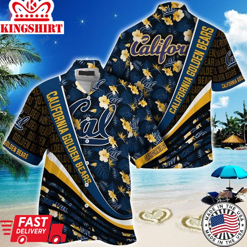 Ncaa California Golden Bears Blue Black Trendy Hawaiian Shirt Aloha Shirt