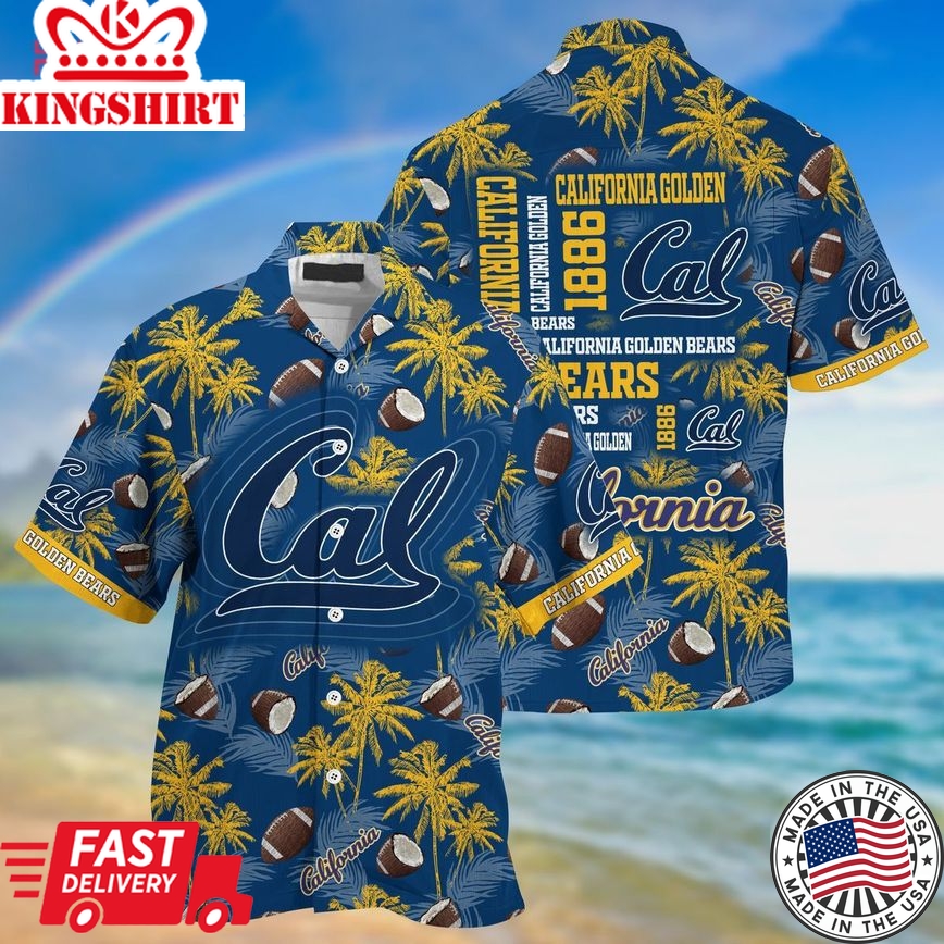 Ncaa California Golden Bears Coconut Blue Trendy Hawaiian Shirt Aloha Shirt