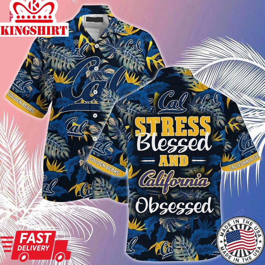 Ncaa California Golden Bears Stress Blessed Trendy Hawaiian Shirt Aloha Shirt