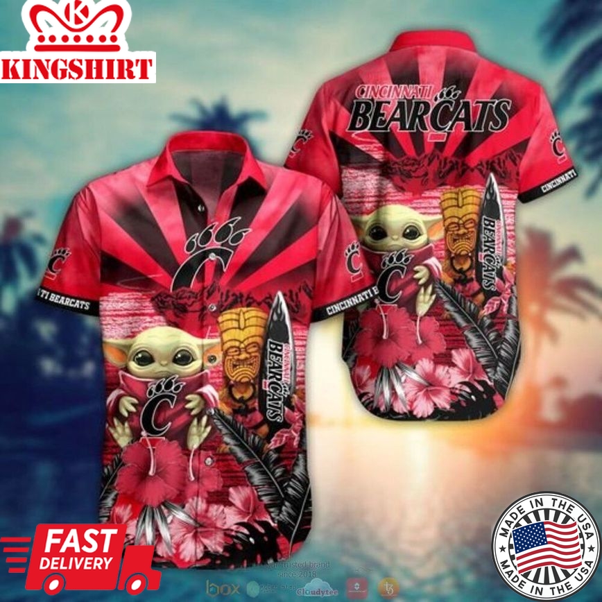 Ncaa Cincinnati Bearcats Baby Yoda Trendy Hawaiian Shirt Aloha Shirt