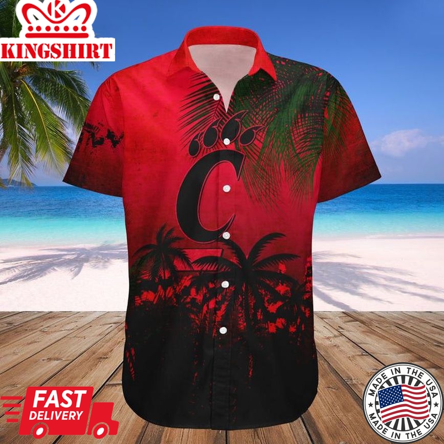 Ncaa Cincinnati Bearcats Coconut Tree Trendy Hawaiian Shirt Aloha Shirt